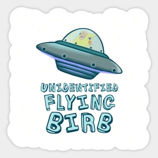 unidentified flying birb Sticker